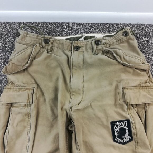 Vintage Abercrombie Fitch Pants Mens 34x30 Green Cargo Fatigues A1 Military - Picture 2 of 12